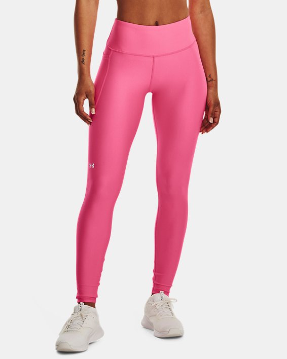 Women's HeatGear® Armour No-Slip Waistband Full-Length Leggings, Pink, pdpMainDesktop image number 0